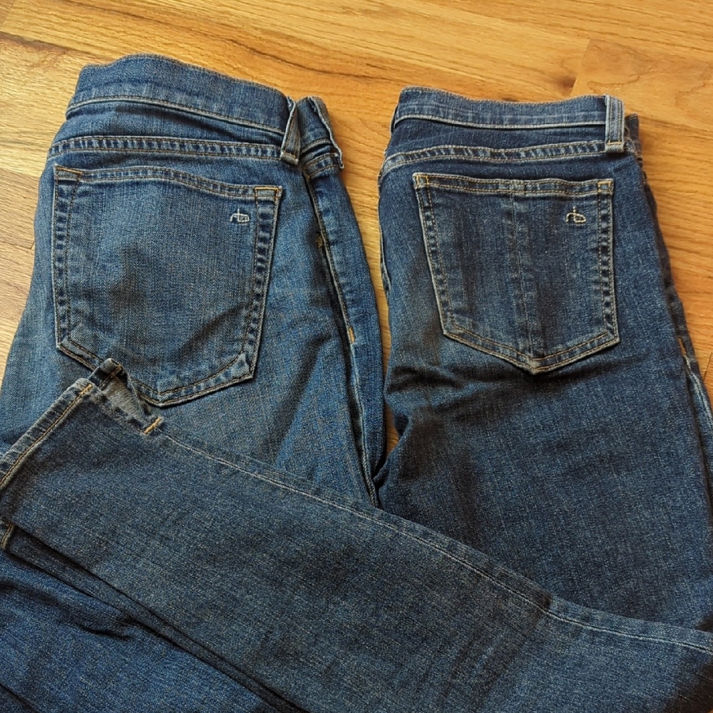 rag & bone Dark Blue Straight Leg Jeans